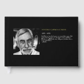 金箔フォト引用文お祝いの生涯の葬儀 ゲストブック (正面)