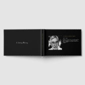 金箔フォト引用文お祝いの生涯の葬儀 ゲストブック (全面)