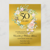 金箔フラワー 50周年記念イベント案内状 案内ポストカード (正面)