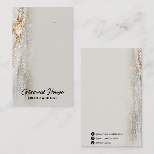 金箔フレックイヤリングディスプレイカード 名刺 (正面/裏面)