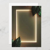 金箔フレーム付きのフォーマルなイベント招待状 招待状 (正面/裏面)