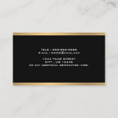 金箔フレーム清掃サービス名刺 名刺 (裏面)