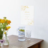 金箔フローラ結婚の歓迎サイン 箔ポスター (レイダウン (キッチン))