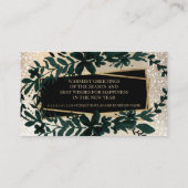 金箔フローラ雪のクリスマスの願企業のい 名刺 (裏面)