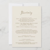 金箔フローラ |ウェルカムレター&旅程 (裏面)