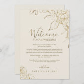 金箔フローラ |ウェルカムレター&旅程 (正面/裏面)