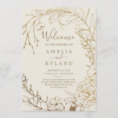 金箔フローラ |クリームと金ゴールドフラット結婚ズ プログラム (正面)