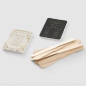 金箔フローラ |クリームと金ゴールド結婚式 プログラムファン ハンドファン (組立なし)