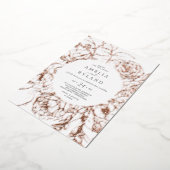 金箔フローラ |バラゴールドフォイルカジュアル結婚ズ 箔招待状 (回転した状態)