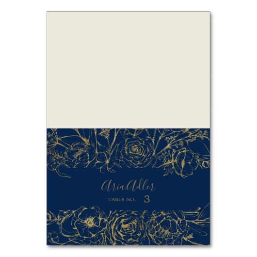 金箔フローラ |海軍と金ゴールド結婚の座席表 テーブルナンバー (正面)