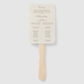 金箔フローラ |海軍と金ゴールド結婚式 プログラムファン ハンドファン (裏面)