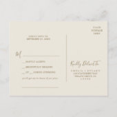 金箔フローラ | Cream Song Request RSVPポストカード インビテーションポストカード (裏面)