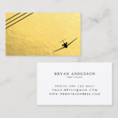 金箔ブフェイクラックジェット航空名刺 名刺 (正面/裏面)