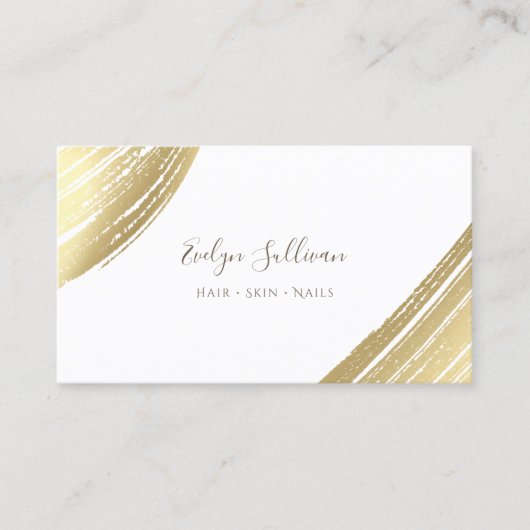 金箔ブラシストロークの名刺 名刺 (正面)