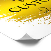 金箔ブラシストロークパーソナライズされた引用文 ポスター (角)