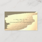 金箔ブラシストローク輝く爪、 ネイル 名刺 (裏面)