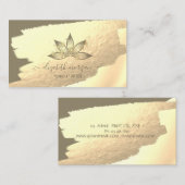 金箔ブラシストローク輝く蓮 名刺 (正面/裏面)