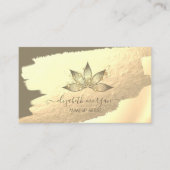 金箔ブラシストローク輝く蓮 名刺 (正面)