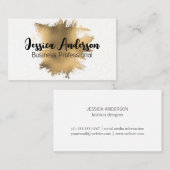 金箔ブラシ付き背景 名刺 (正面/裏面)