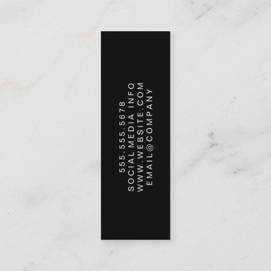 金箔ブラシ |ブラウンレザー スキニー名刺 (裏面)