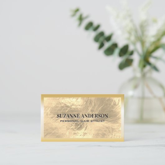 金箔ブラシ 名刺 (スタンド正面)