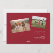 金箔ブランチ3フォトクリスマス シーズンカード (裏面)