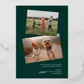 金箔ブランチ3フォトクリスマス 箔シーズンカード (裏面)