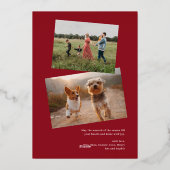 金箔ブランチ3フォトクリスマス 箔シーズンカード (裏面)