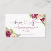 金箔ブルゴーニュフローラおむつラッフルチケット エンクロージャーカード (正面)