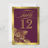 金箔ブルゴーニュヴィンテージ植物表カード 招待状 (裏面)