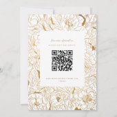 金箔ペニーズホワイト金ゴールド 招待状 (裏面)