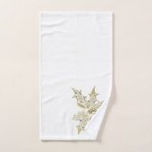 金箔ホリーオンホワイト バスタオルセット (ハンドタオル)