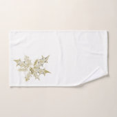金箔ホリーオンホワイト バスタオルセット (ハンドタオル)