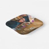 金箔ホワイトフラワーズ、大学院写真 ペーパープレート