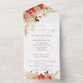 金箔ボー結婚ホフローラ全招待状 オールインワン招待状 (内側)