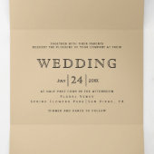 金箔ポリゴンシーシェル砂ビーチ結婚式 三つ折り招待状 (内部中)