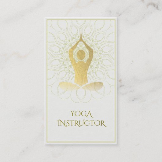 金箔マンダラフローラヨガ瞑想オムシンボル 名刺 (正面)