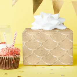 金箔マーメイドパターンテクスチャお祝い ラッピングペーパー