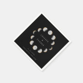 金箔ムーンフェイズナプキン スタンダードカクテルナプキン (角)