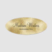 金箔メタリック従業員名札バッジ 名札 (正面)