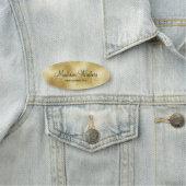 金箔メタリック従業員名札バッジ 名札 (インサイチュ)