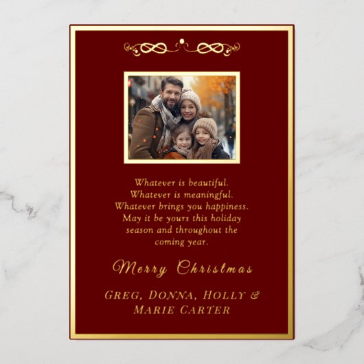 金箔メリークリスマス 箔シーズンカード (正面)