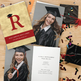 金箔モノグラムアルファベットモダンRフォトグラード 招待状