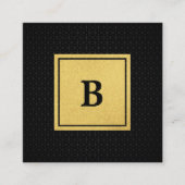 金箔モノグラムフェイク付き幾何学模様 スクエア名刺 (正面)