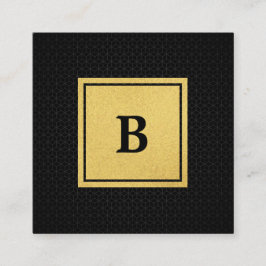 金箔モノグラムフェイク付き幾何学模様 スクエア名刺