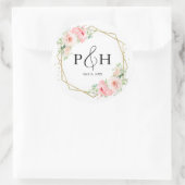 金箔モノグラム幾何学赤面結婚フローラ ラウンドシール (バッグ)