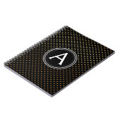 金箔モノグラム水玉模様手帳 ノートブック (左側)