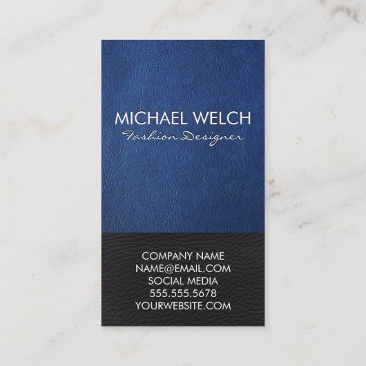 金箔モノグラム |レザーカラーブロック 名刺 (裏面)