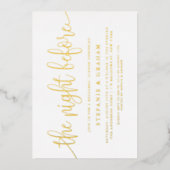 金箔リハーサルディナーの前の夜 箔招待状 (正面)