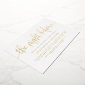 金箔リハーサルディナーの前の夜 箔招待状 (回転した状態)